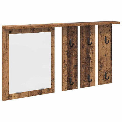 Appendiabiti a muro con specchio Legno vecchio 85 x 10 x 45 cm | homemem39