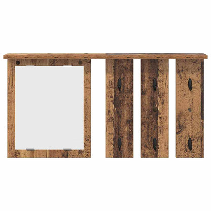 Appendiabiti a muro con specchio Legno vecchio 85 x 10 x 45 cm | homemem39