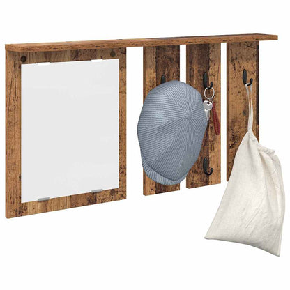Appendiabiti a muro con specchio Legno vecchio 85 x 10 x 45 cm | homemem39