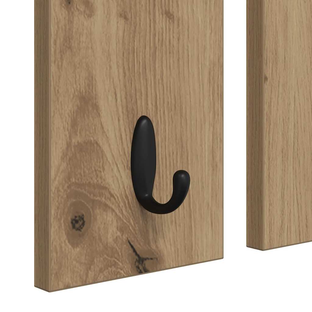 Appendiabiti a muro rovere artigianale 85 x 10 x 45 cm | homemem39