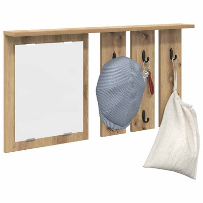 Appendiabiti a muro rovere artigianale 85 x 10 x 45 cm | homemem39