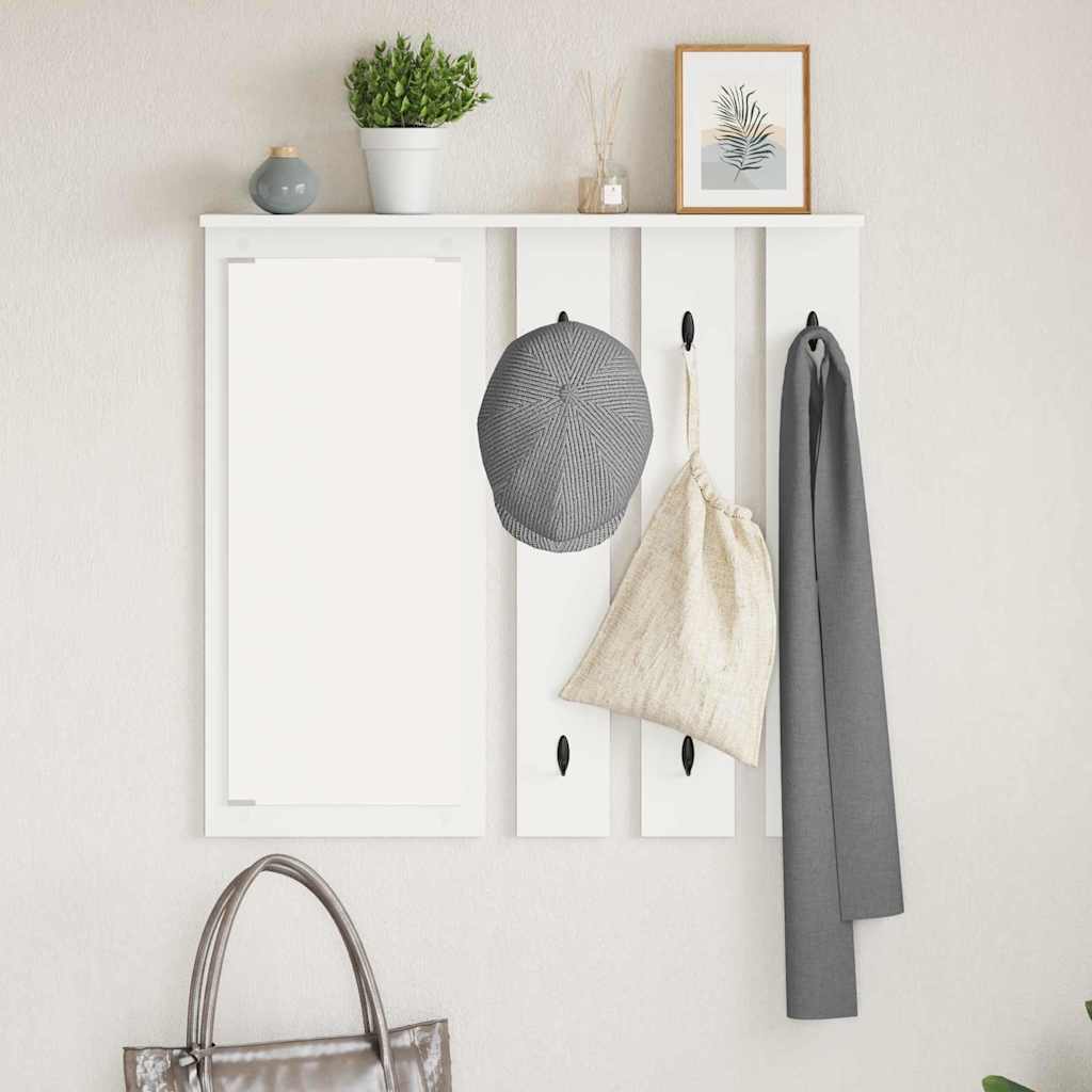 Appendiabiti a muro Bianco 84 x 10 x 80 cm Legno multistrato | homemem39