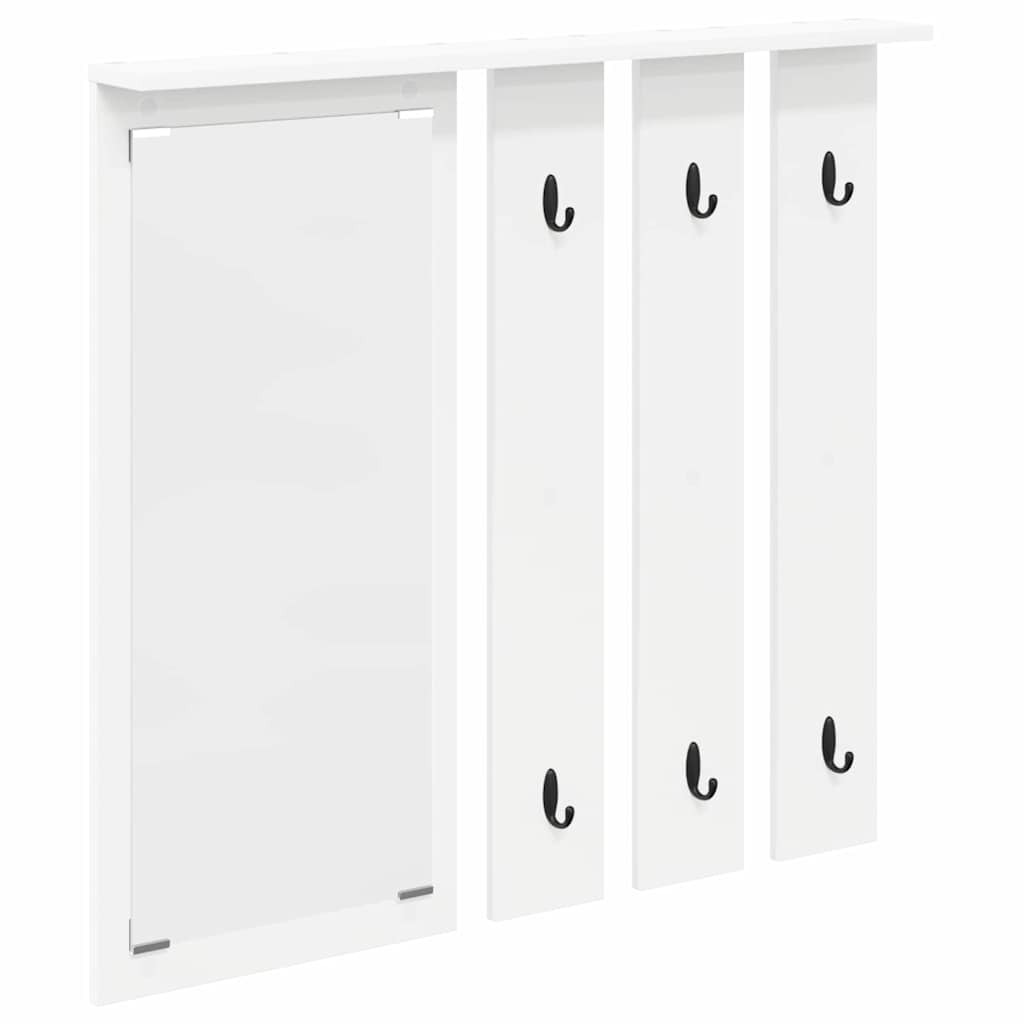 Appendiabiti a muro Bianco 84 x 10 x 80 cm Legno multistrato | homemem39