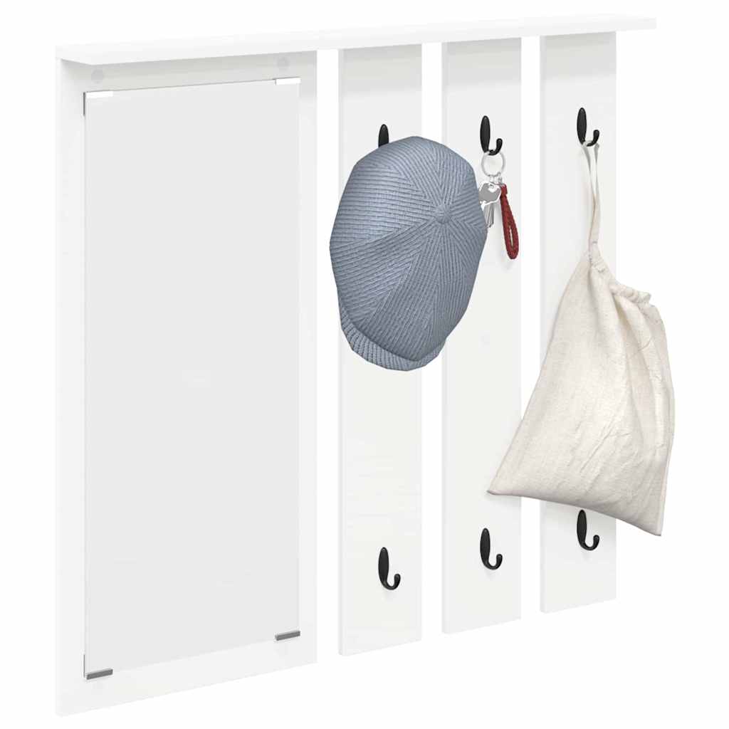Appendiabiti a muro Bianco 84 x 10 x 80 cm Legno multistrato | homemem39