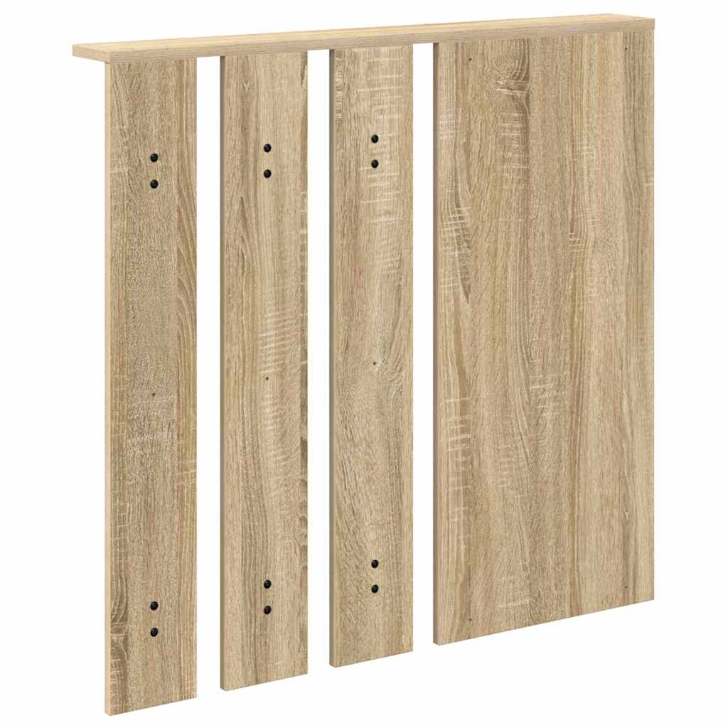 Appendiabiti a muro con specchio rovere sonoma 84 x 10 x 80 cm