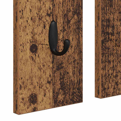Appendiabiti a muro con specchio Legno vecchio 84 x 10 x 80 cm | homemem39