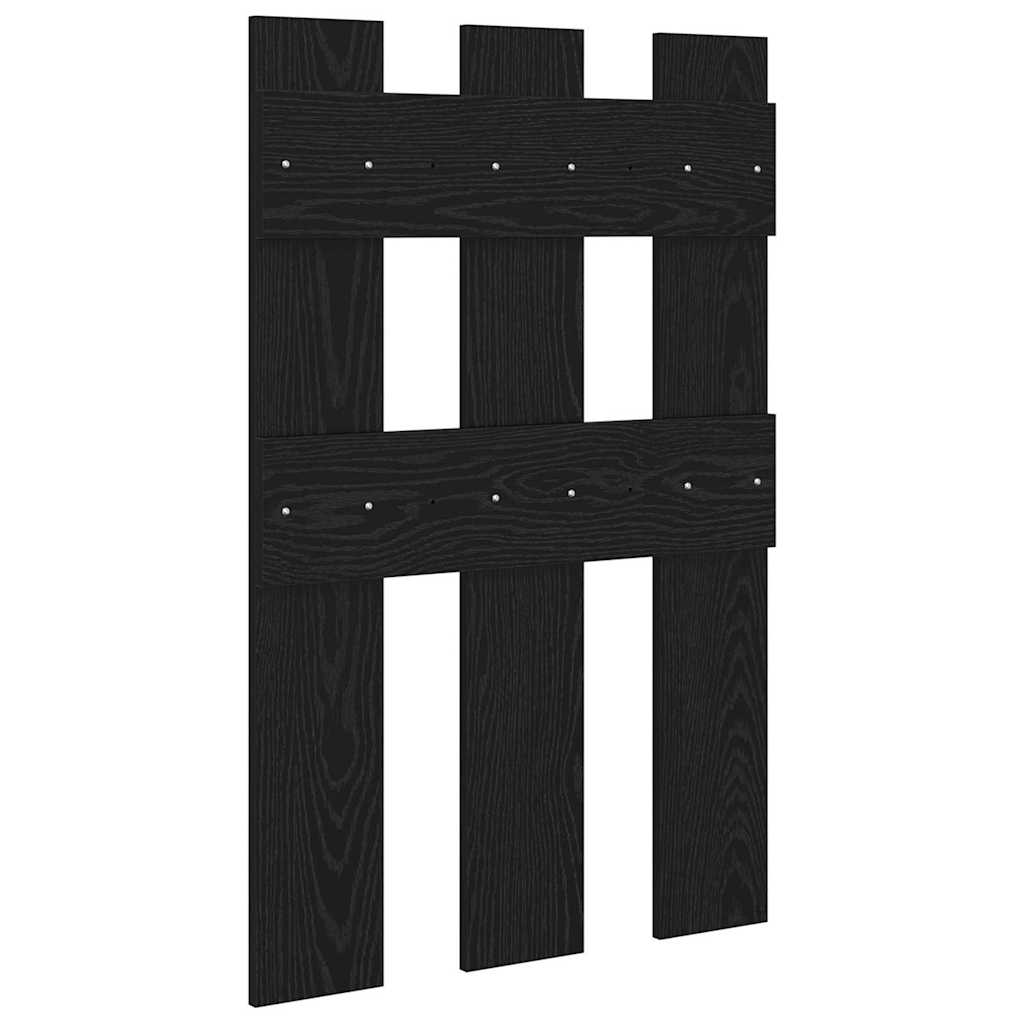 Appendiabiti a muro Rovere Nero 65 x 3 x 100 cm