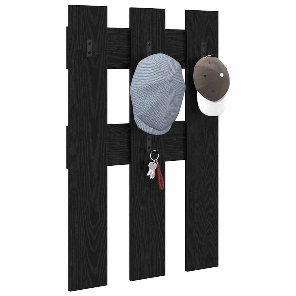 Appendiabiti a muro Rovere Nero 65 x 3 x 100 cm