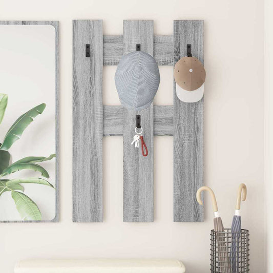 Appendiabiti a muro Grigio Sonoma 65 x 3 x 100 cm | homemem39