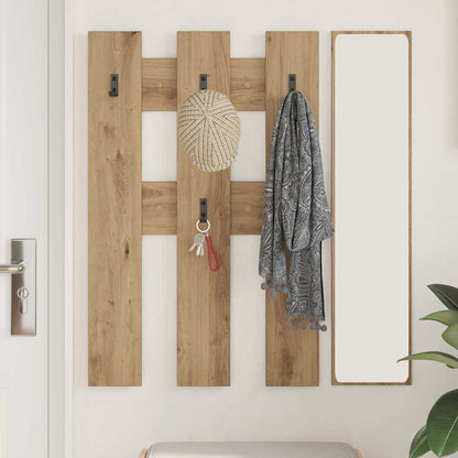 Appendiabiti a muro rovere artigianale 65 x 3 x 100 cm