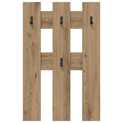 Appendiabiti a muro rovere artigianale 65 x 3 x 100 cm