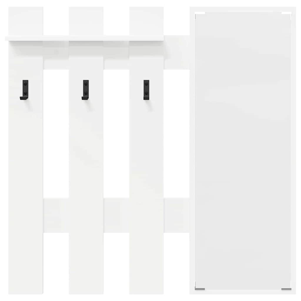 Appendiabiti a muro Bianco 100 x 10 x 100 cm Legno multistrato