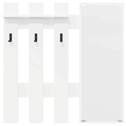 Appendiabiti a muro Bianco 100 x 10 x 100 cm Legno multistrato