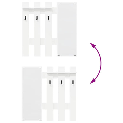 Appendiabiti a muro Bianco 100 x 10 x 100 cm Legno multistrato