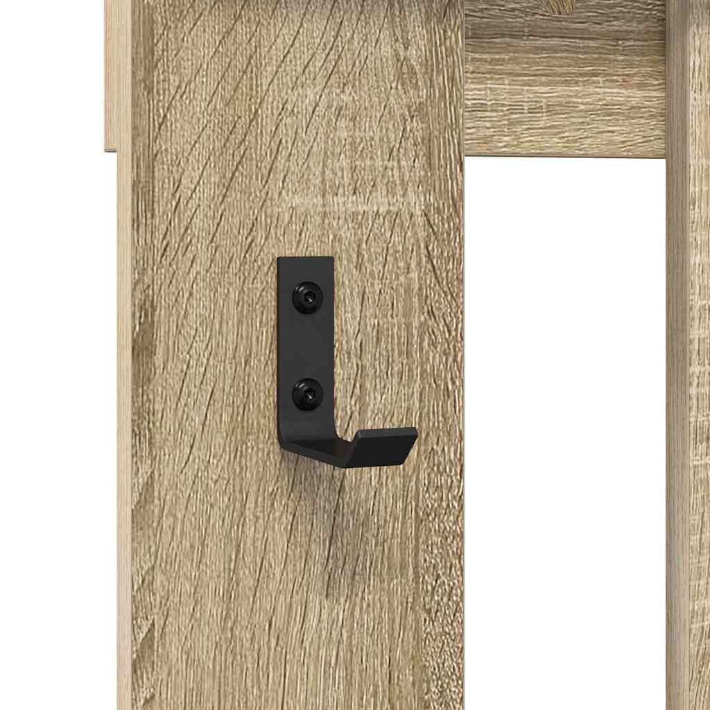 Appendiabiti a muro Rovere Sonoma 100 x 10 x 100 cm