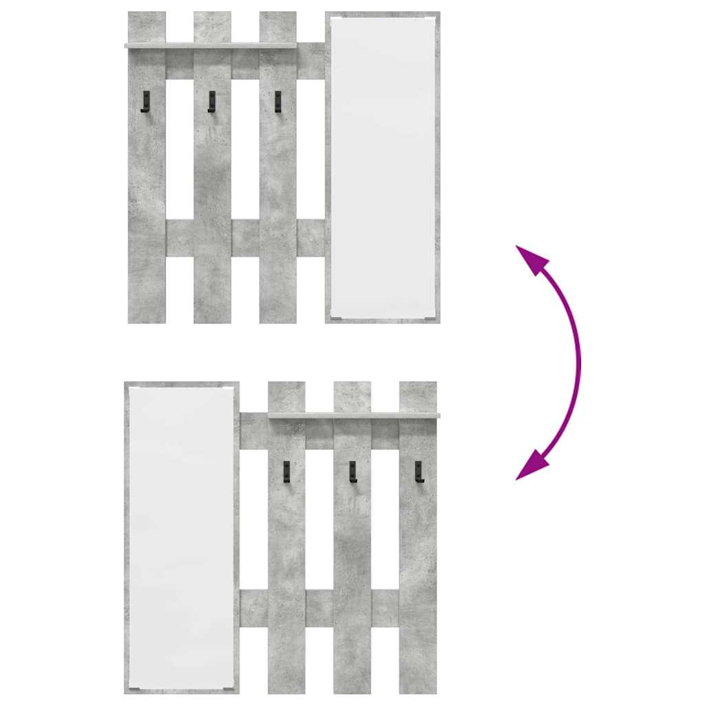 Appendiabiti a muro Grigio cemento 100 x 10 x 100 cm