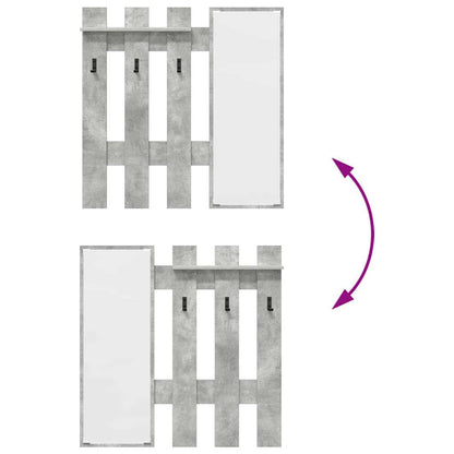 Appendiabiti a muro Grigio cemento 100 x 10 x 100 cm
