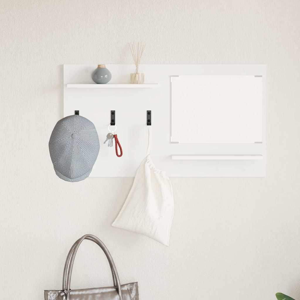 Appendiabiti a muro Bianco 90 x 10 x 50 cm Legno multistrato