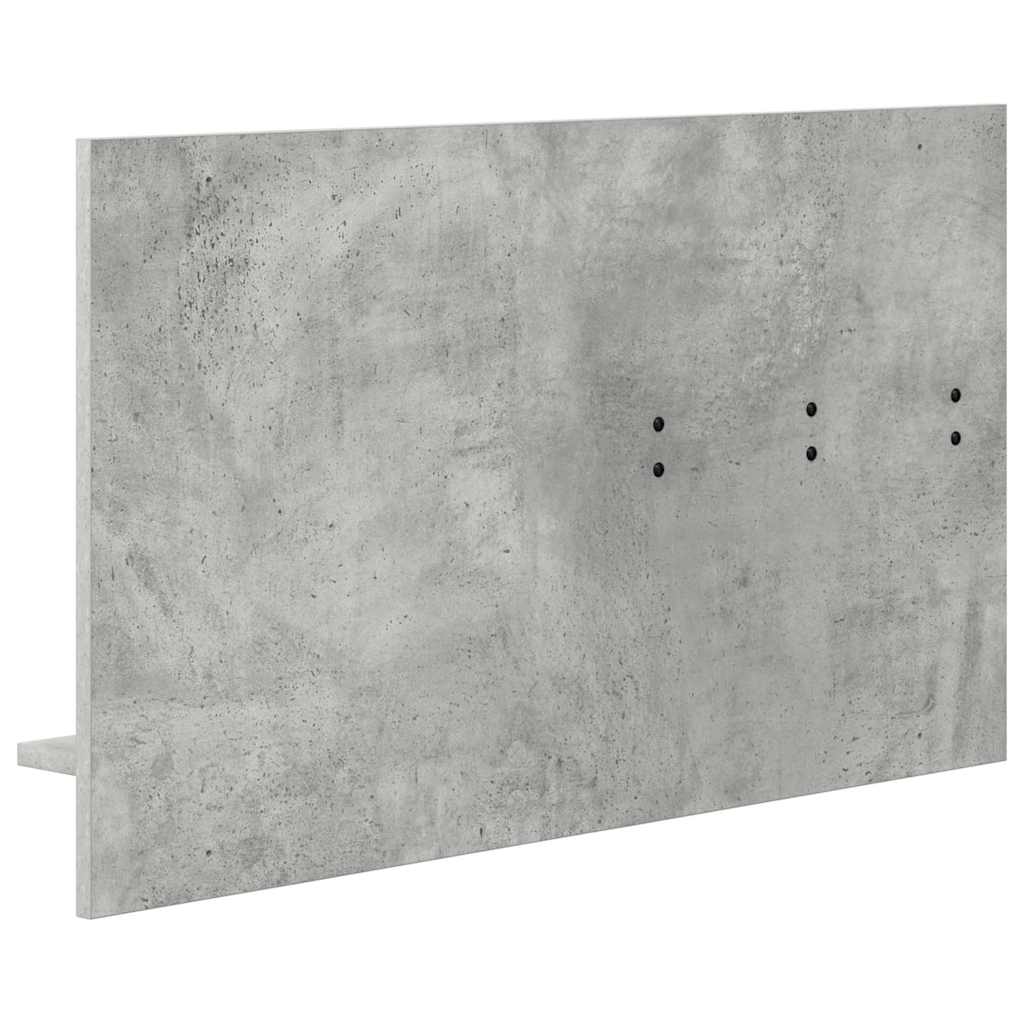 Appendiabiti a muro con specchio Grigio cemento 90 x 10 x 50 cm