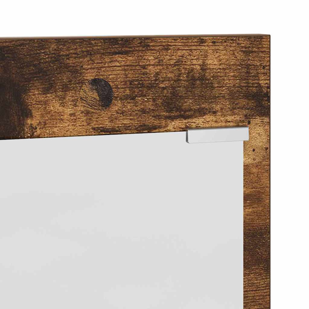 Appendiabiti a muro con lo scaffale Rovere fumé 90 x 10 x 50 cm