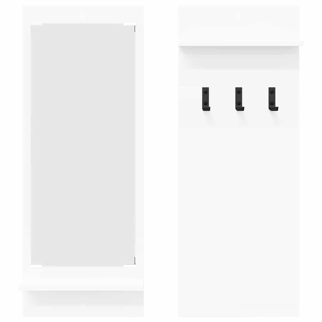 Appendiabiti a muro Bianco 70 x 10 x 90 cm Legno multistrato