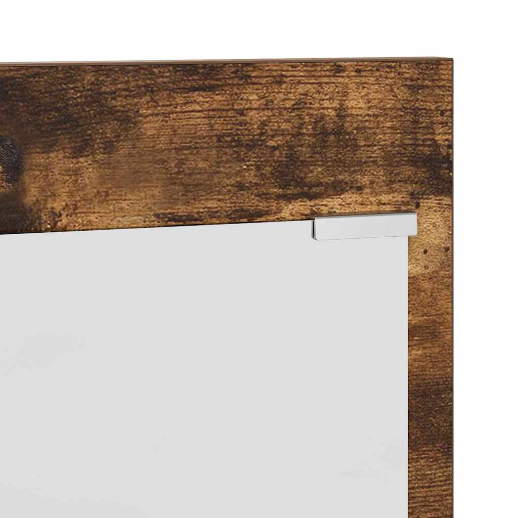 Appendiabiti a muro con lo scaffale Rovere fumo 70 x 10 x 90 cm