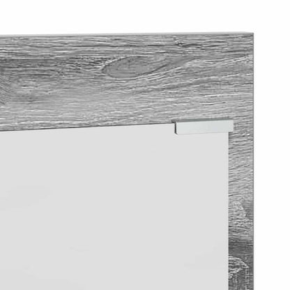 Appendiabiti a muro con specchio Grigio Sonoma 70 x 10 x 90 cm | homemem39