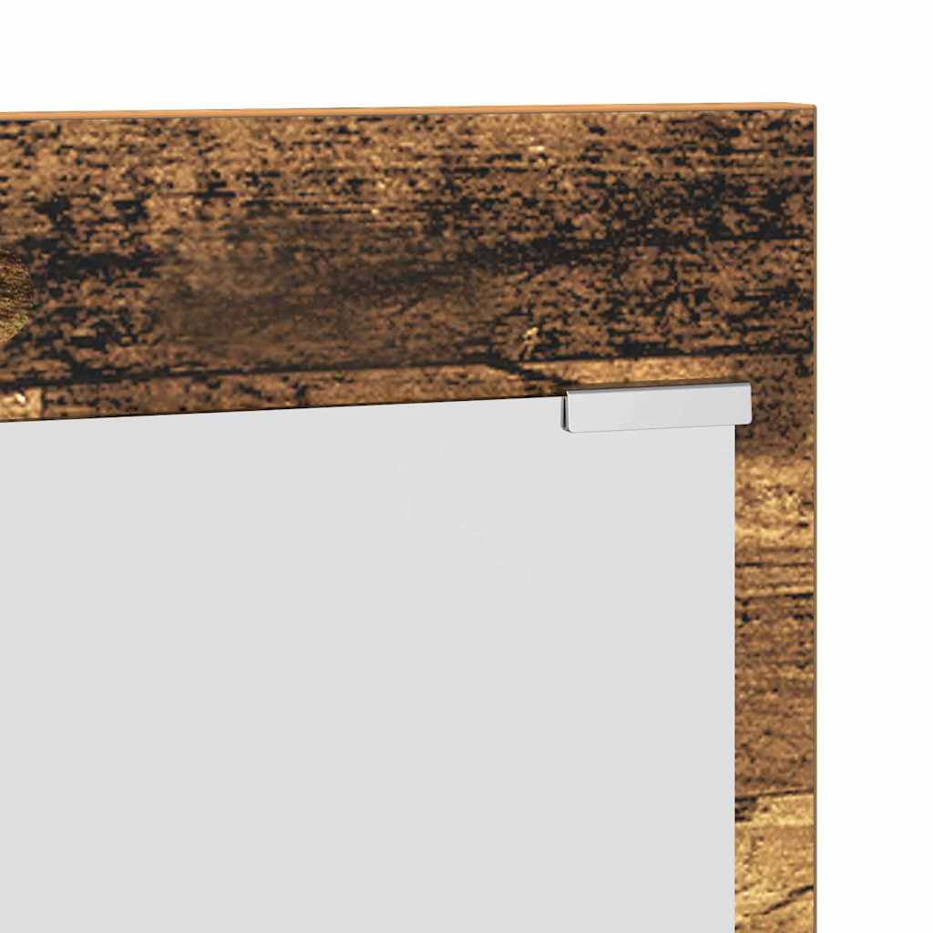 Appendiabiti a muro con specchio Legno vecchio 70 x 10 x 90 cm