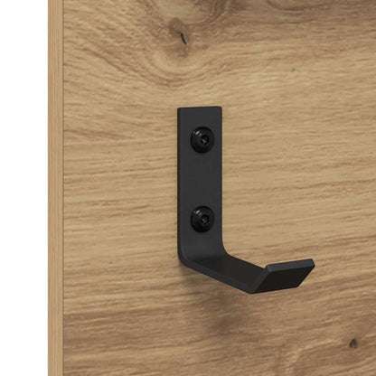 Appendiabiti a muro rovere artigianale 70 x 10 x 90 cm