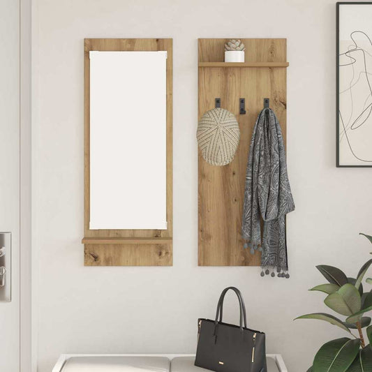 Appendiabiti a muro Rovere artigianale 70 x 10 x 90 cm