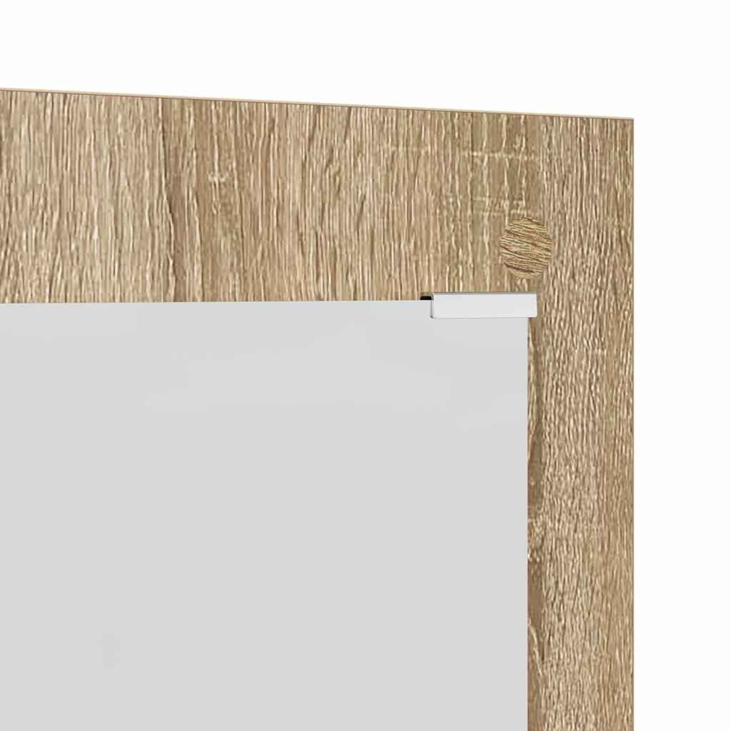 Appendiabiti a muro con specchio rovere sonoma 96 x 1.5 x 90 cm