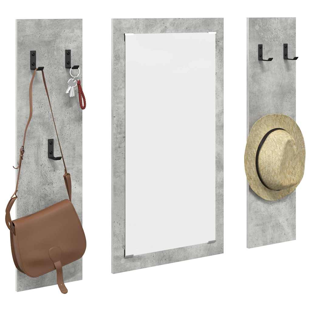 Appendiabiti a muro Grigio cemento 96 x 1,5 x 90 cm