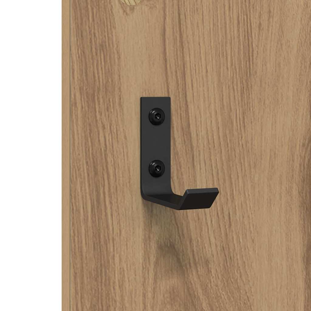 Appendiabiti a muro rovere artigianale 96 x 1.5 x 90 cm