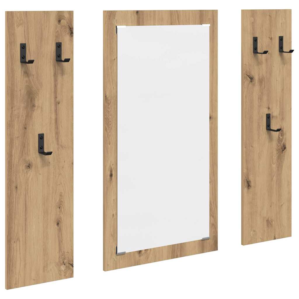 Appendiabiti a muro rovere artigianale 96 x 1.5 x 90 cm