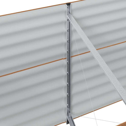 Letto rialzato da giardino Marrone 400 x 80 x 81 cm Acciaio - homemem39