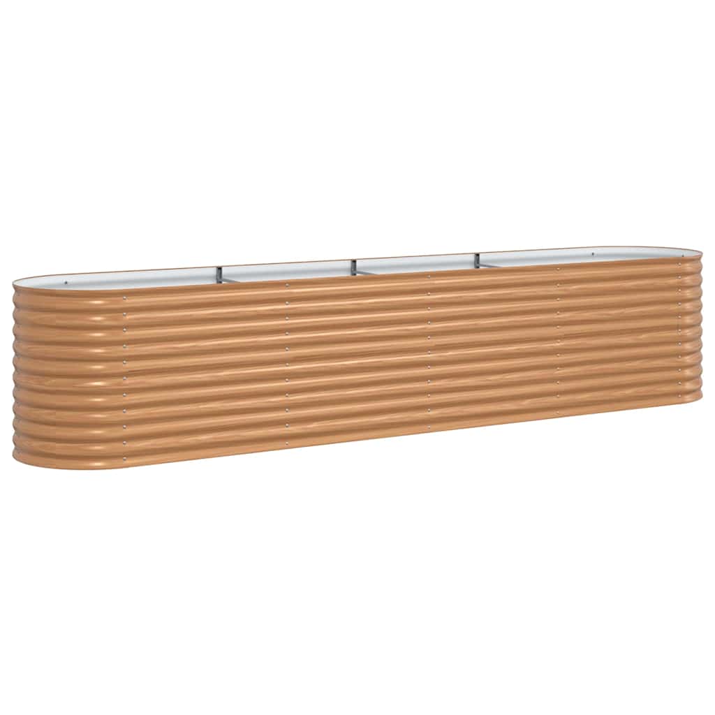 Letto rialzato da giardino Marrone 400 x 80 x 81 cm Acciaio - homemem39