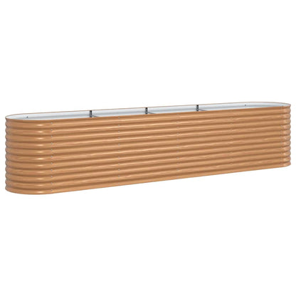 Letto rialzato da giardino Marrone 400 x 80 x 81 cm Acciaio - homemem39