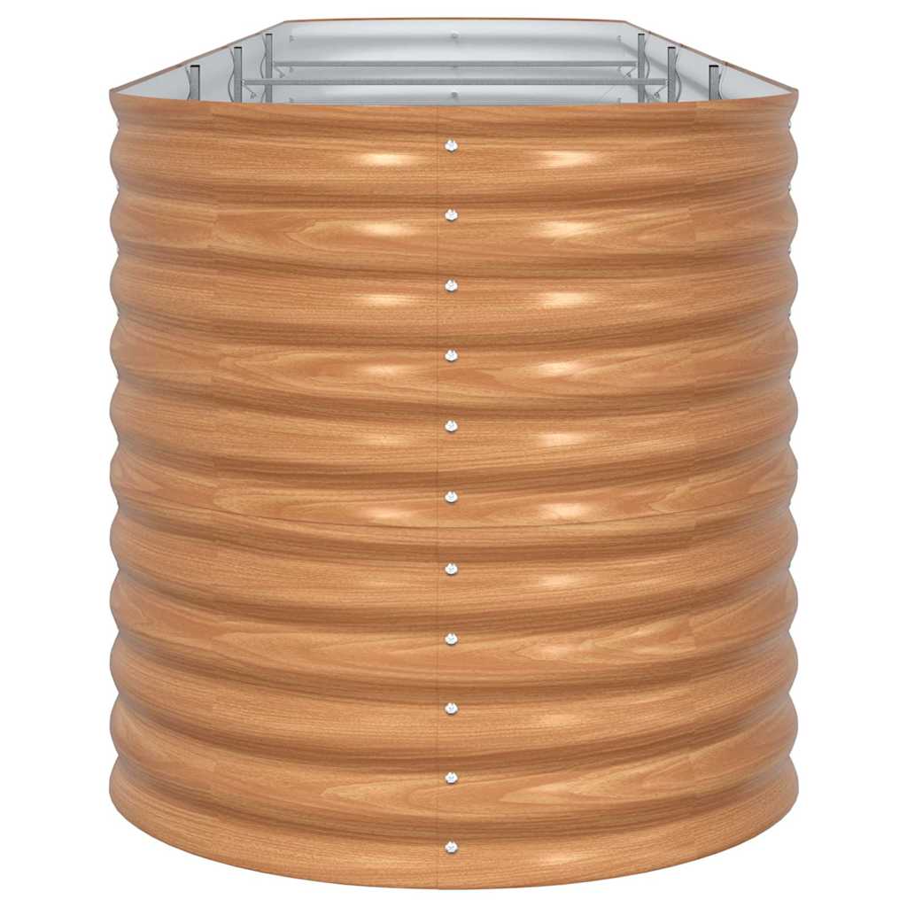 Letto rialzato da giardino Marrone 400 x 80 x 81 cm Acciaio - homemem39