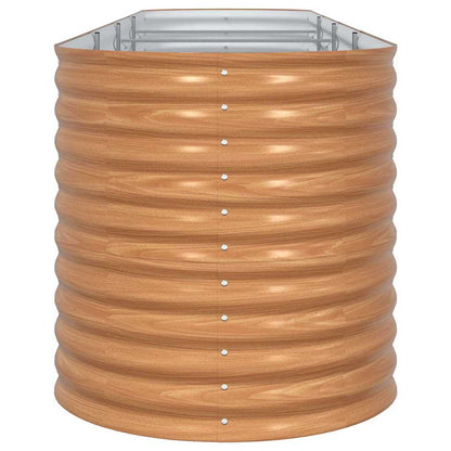 Letto rialzato da giardino Marrone 400 x 80 x 81 cm Acciaio - homemem39