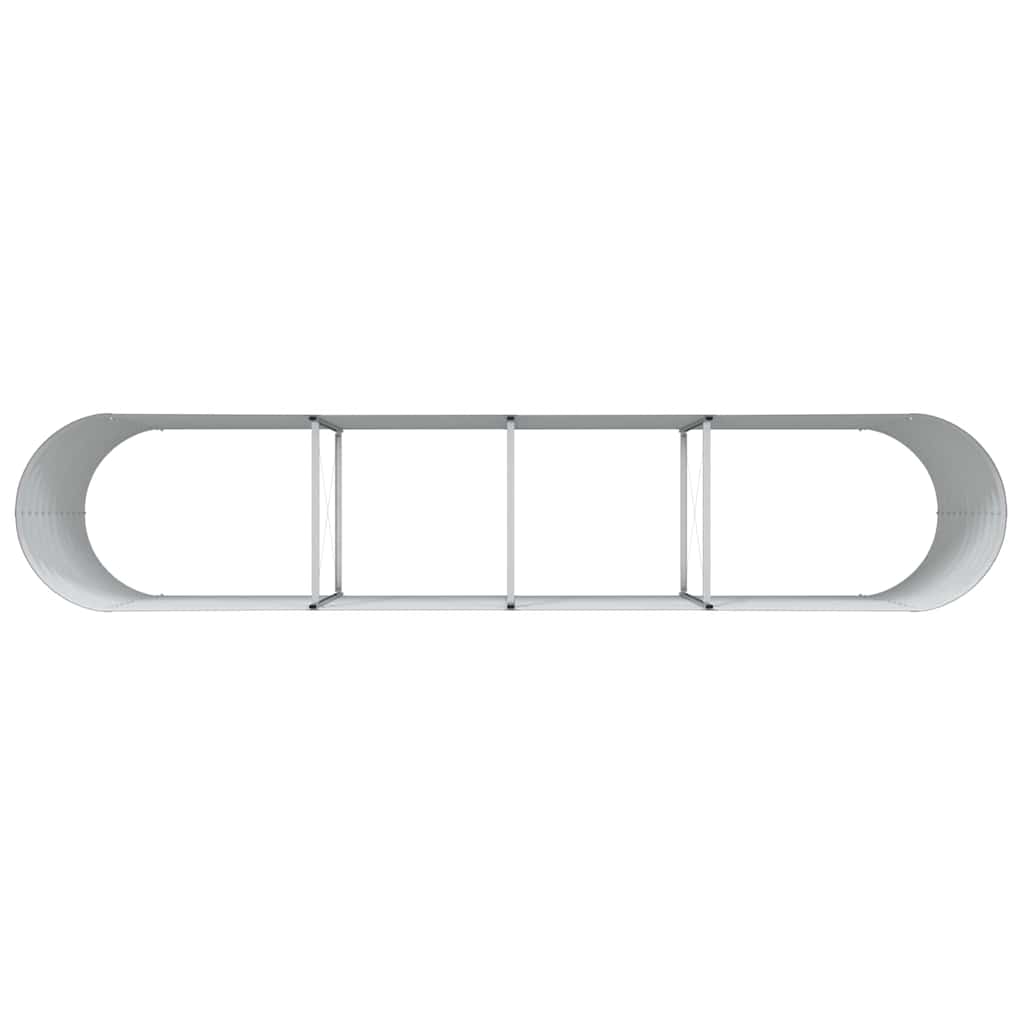 Letto rialzato da giardino Marrone 400 x 80 x 81 cm Acciaio - homemem39