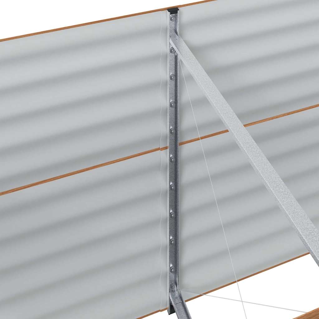 Letto rialzato da giardino Marrone 320 x 80 x 81 cm Acciaio - homemem39