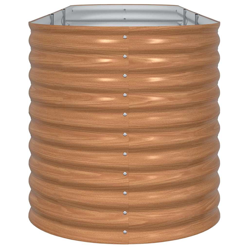 Letto rialzato da giardino Marrone 320 x 80 x 81 cm Acciaio - homemem39