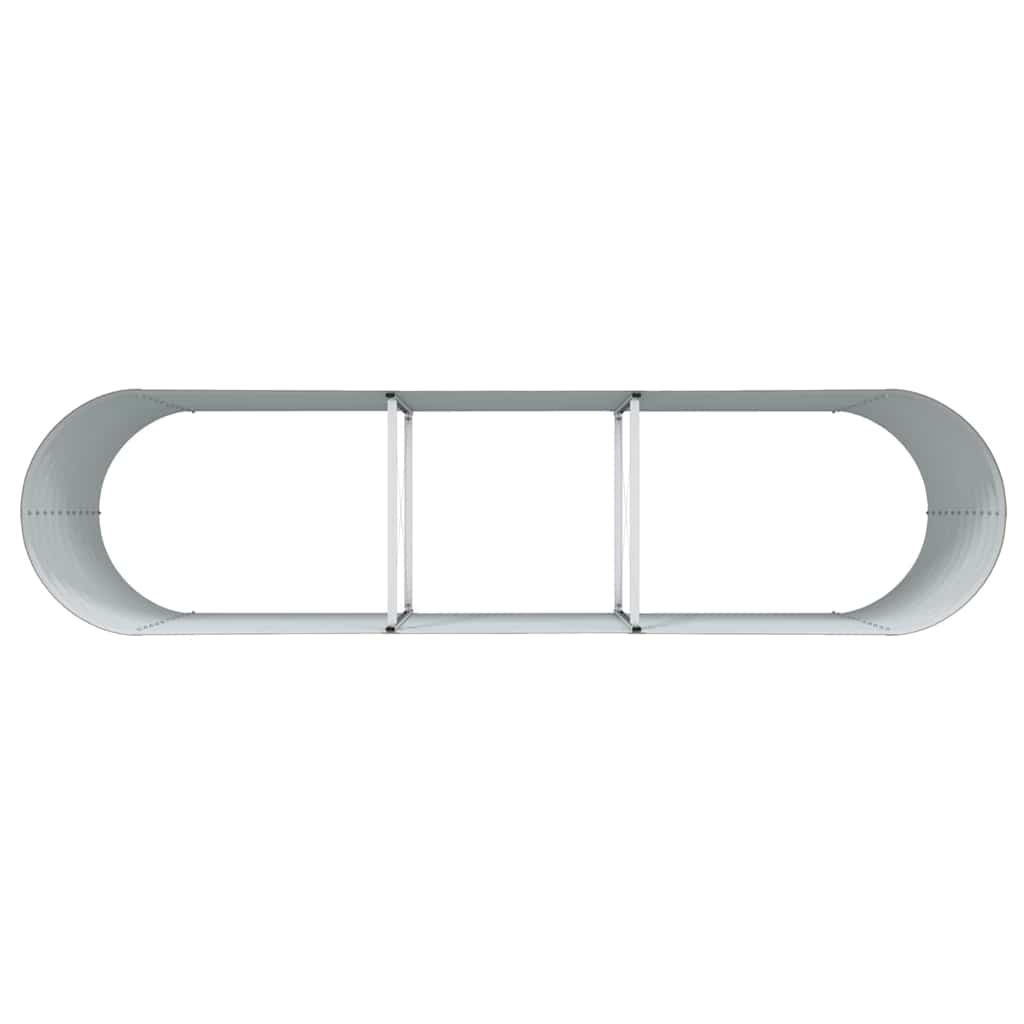 Letto rialzato da giardino Marrone 320 x 80 x 81 cm Acciaio - homemem39