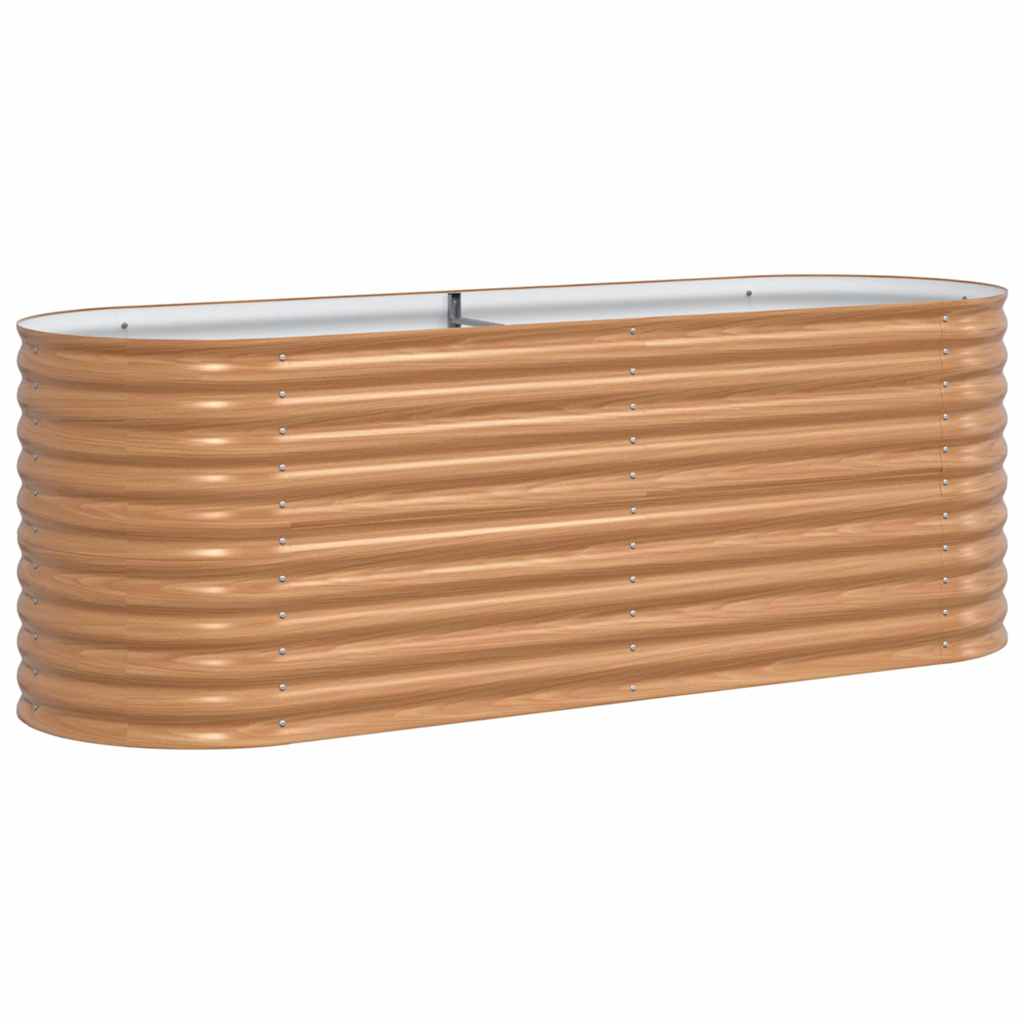 Letto rialzato da giardino Marrone 240 x 80 x 81 cm Acciaio