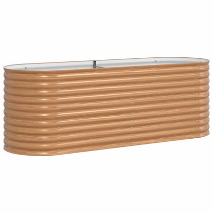Letto rialzato da giardino Marrone 240 x 80 x 81 cm Acciaio