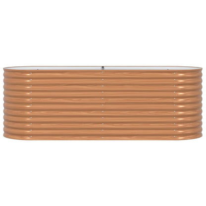 Letto rialzato da giardino Marrone 240 x 80 x 81 cm Acciaio