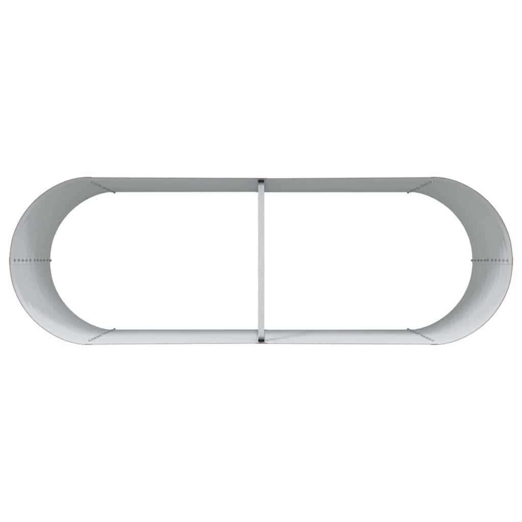 Letto rialzato da giardino Marrone 240 x 80 x 81 cm Acciaio