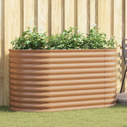 Letto rialzato da giardino Marrone 160 x 80 x 81 cm Acciaio
