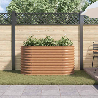 Letto rialzato da giardino Marrone 160 x 80 x 81 cm Acciaio