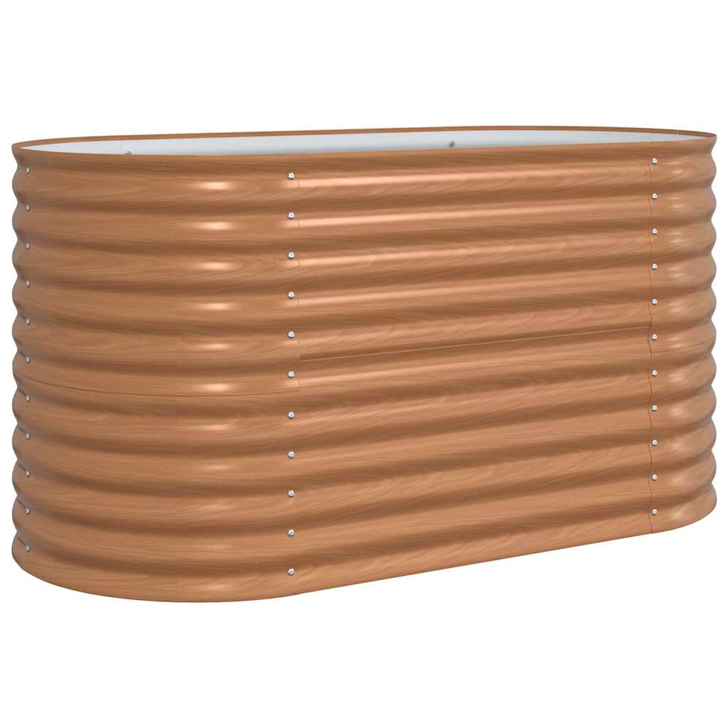 Letto rialzato da giardino Marrone 160 x 80 x 81 cm Acciaio